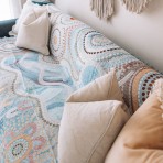 Indigenous Art Throw Rug | Blue Ocean | Natalie Jade